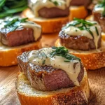Beef Tenderloin Parmesan Crostini