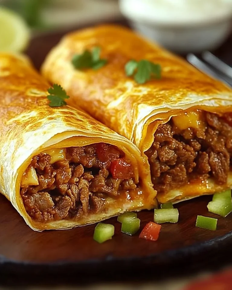 Beef and Cheese Chimichangas