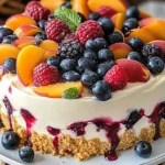 Berry Peach Cheesecake