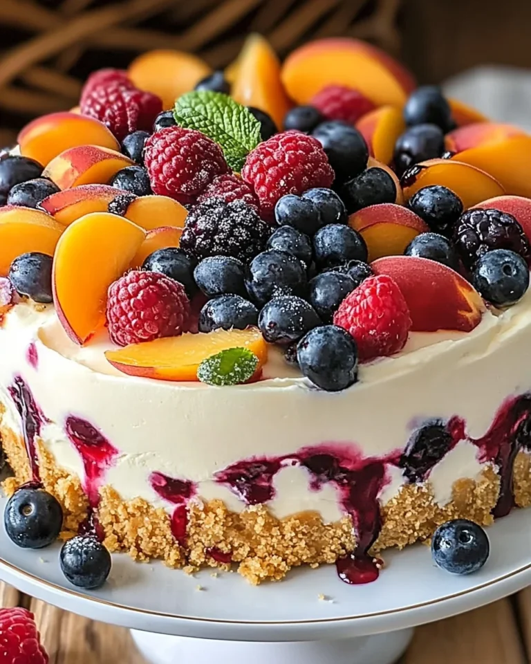Berry Peach Cheesecake