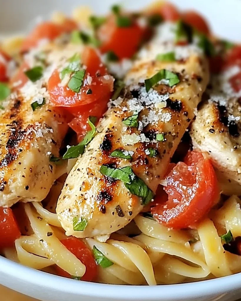 Bruschetta Chicken with Pasta