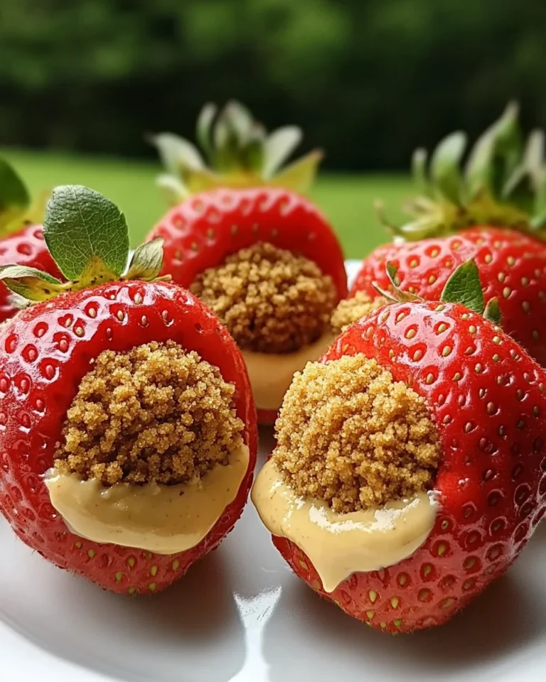 Cookie Butter Stuffed Strawberries