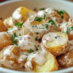 Creamy Garlic Baby Potatoes