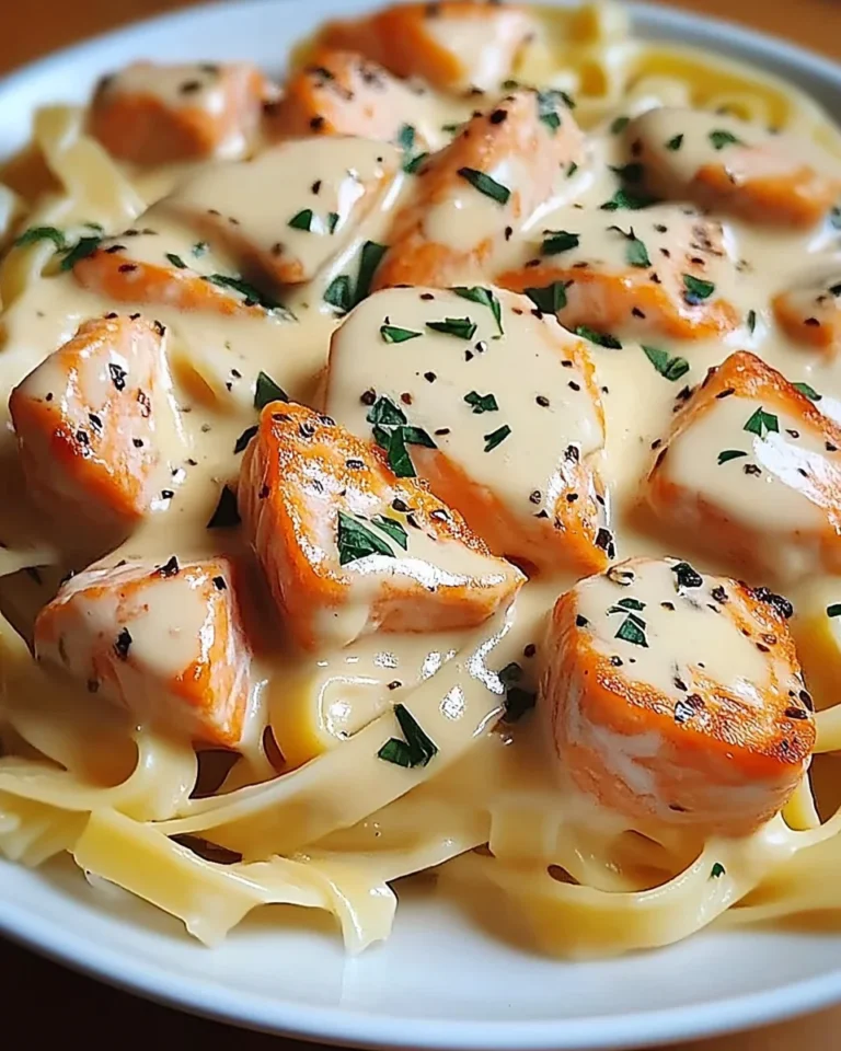Creamy Garlic Salmon Pasta