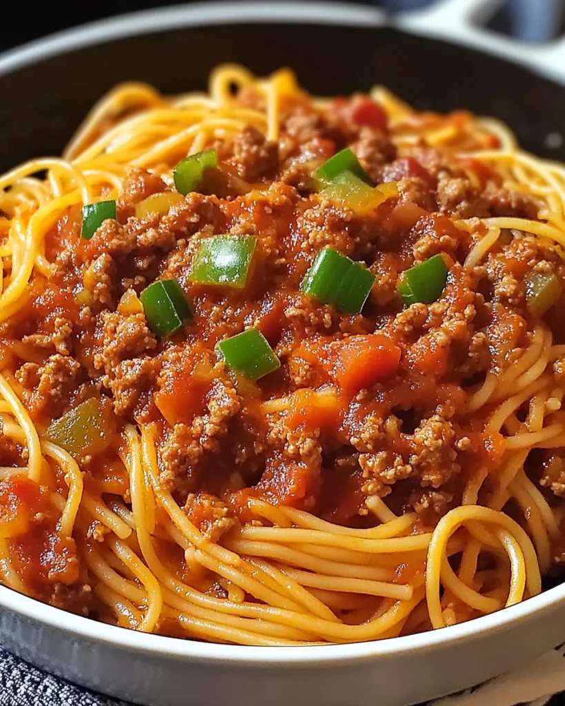 Grandma’s Skillet Spaghetti Dish
