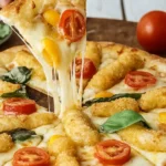 Kid-friendly seafood pizza