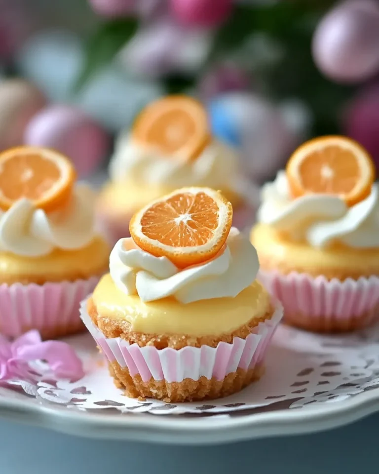 Mini Easter Orange Cheesecakes