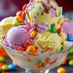 No Churn Skittles Ice Cream