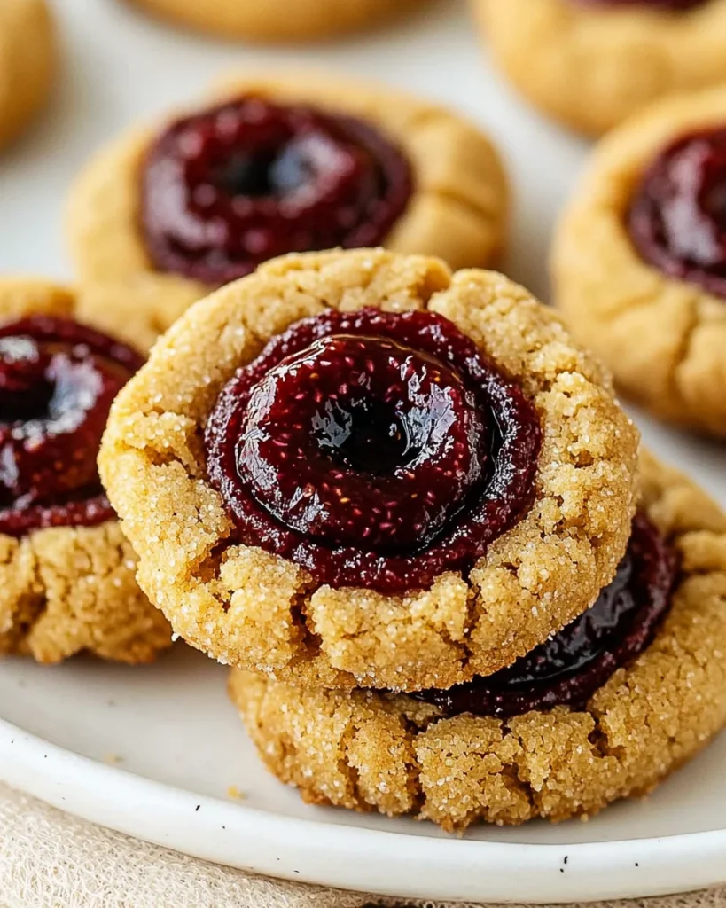 Nostalgic PB&J Thumbprint Cookies