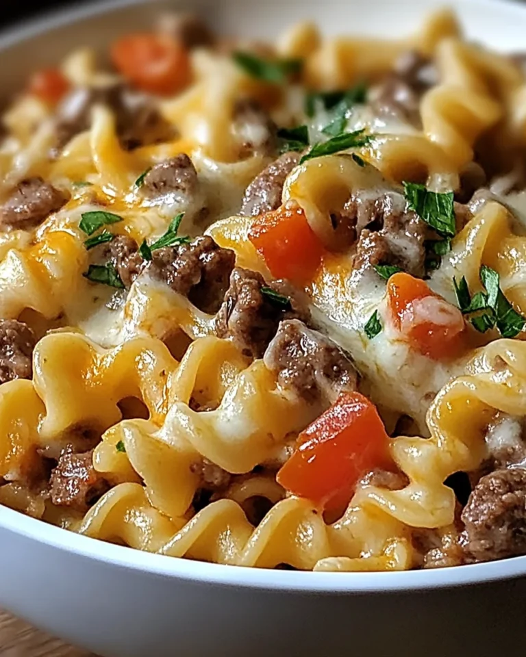 Philly Cheese Steak Pasta Dish