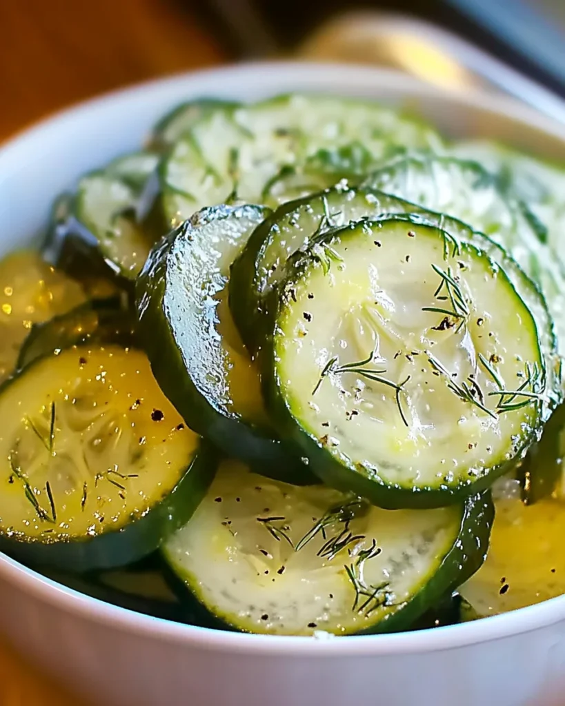 Pickle Juice Cucumber Salad