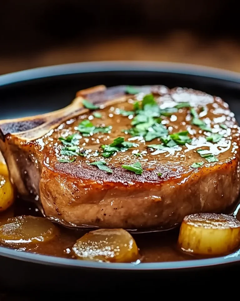 Smothered Boneless beef Chops