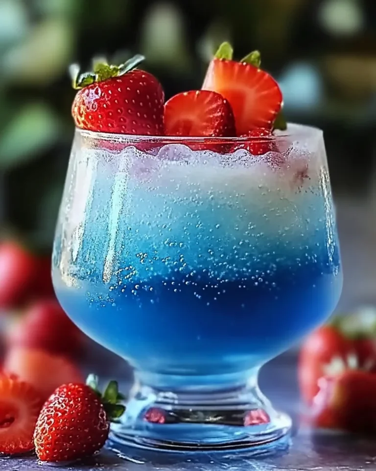 Strawberry Blue Hawaiian Cocktail