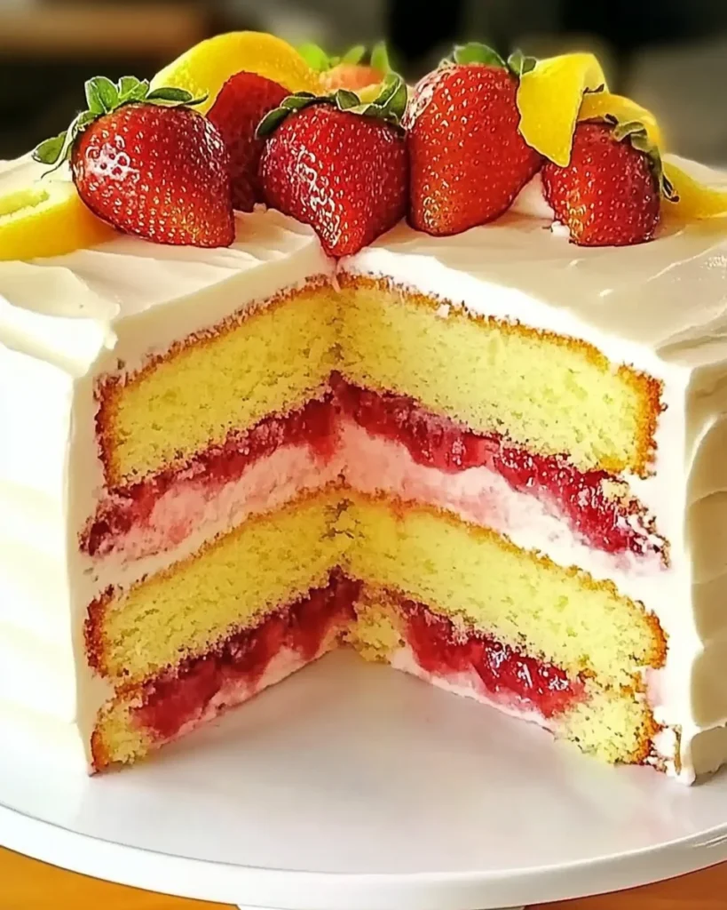 Strawberry Lemonade Layer Cake
