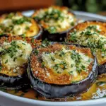 Garlic Herb Crusted Eggplant Slices