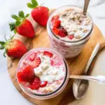 Strawberries & Cream Overnight Oats