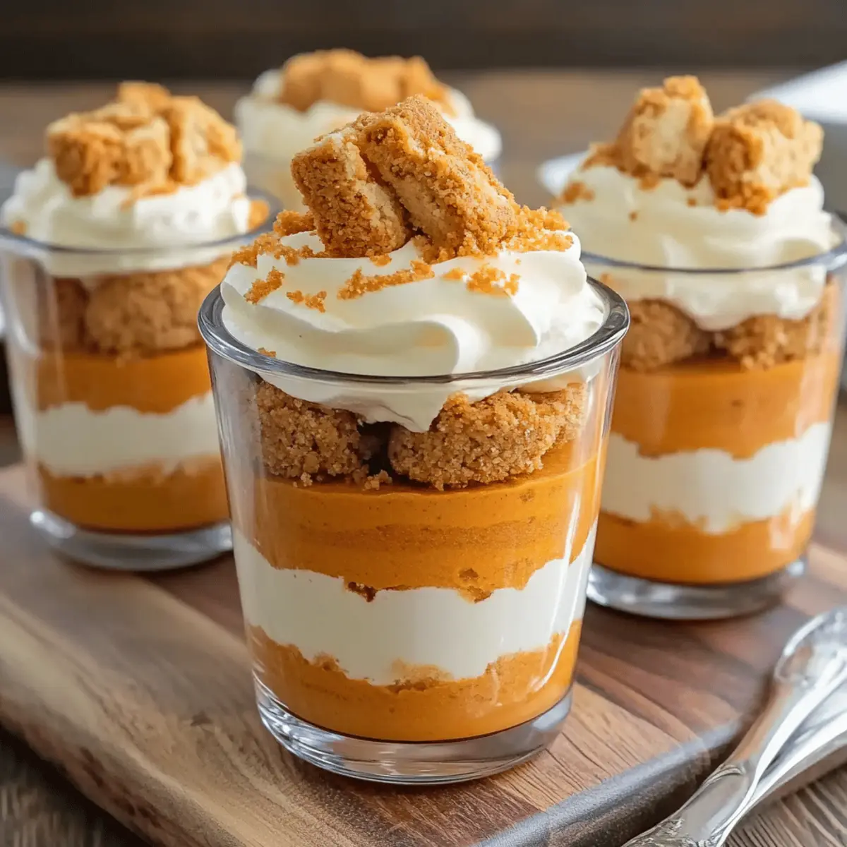 Pumpkin Fluff Trifle in Cups