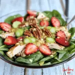 Strawberry Pecan Chicken Salad with Green Tea Vinaigrette