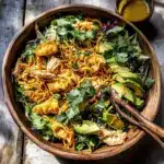 Crispy Wonton Rotisserie Chicken Salad.