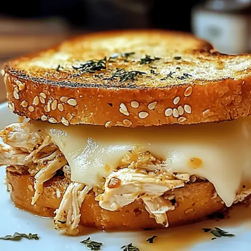 Cheesy Chicken Garlic Bread Sandwich