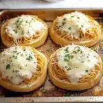Irresistible Spaghetti Garlic Bread Bowls