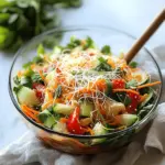 Spring Roll Salad with Spicy Ginger Dressing