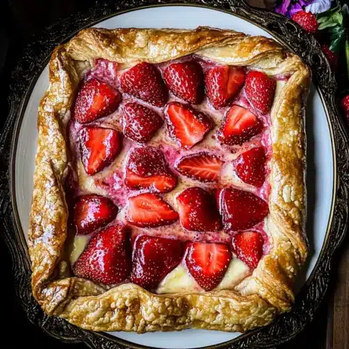 Rustic Strawberry and Cream Cheese Galette