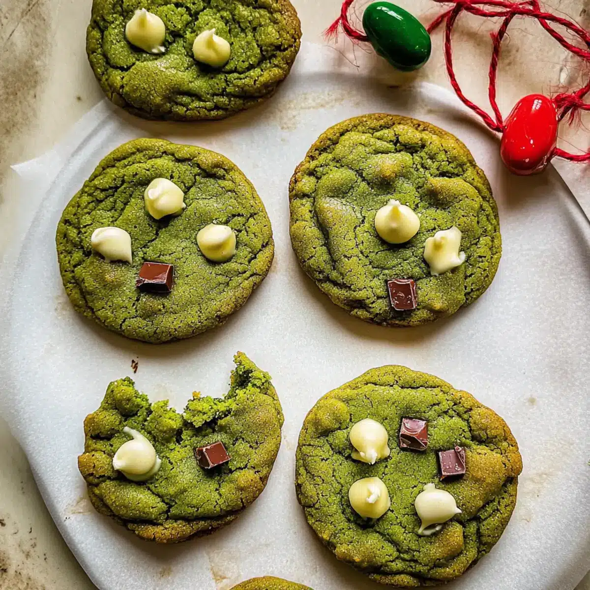 White Chocolate Matcha Cookies