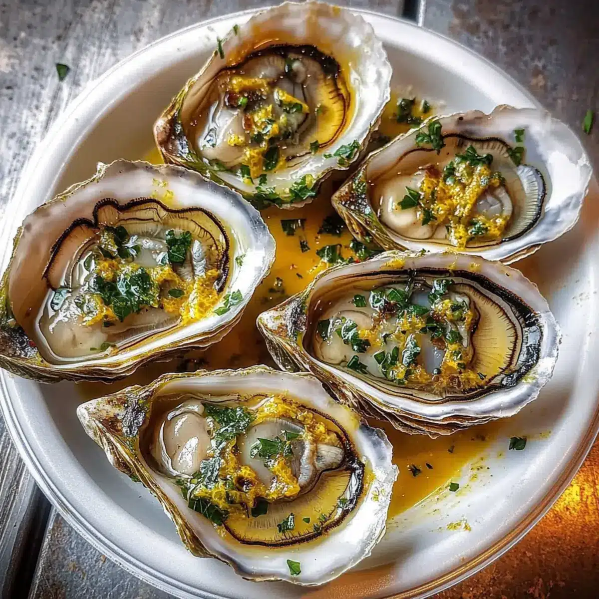 Lemon Butter Grilled Oysters