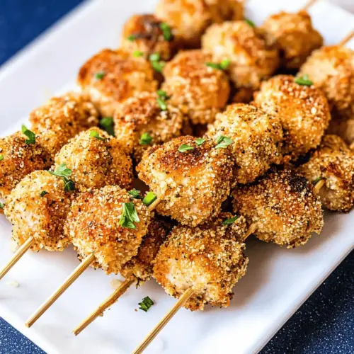 Breaded Dijon Chicken Skewers