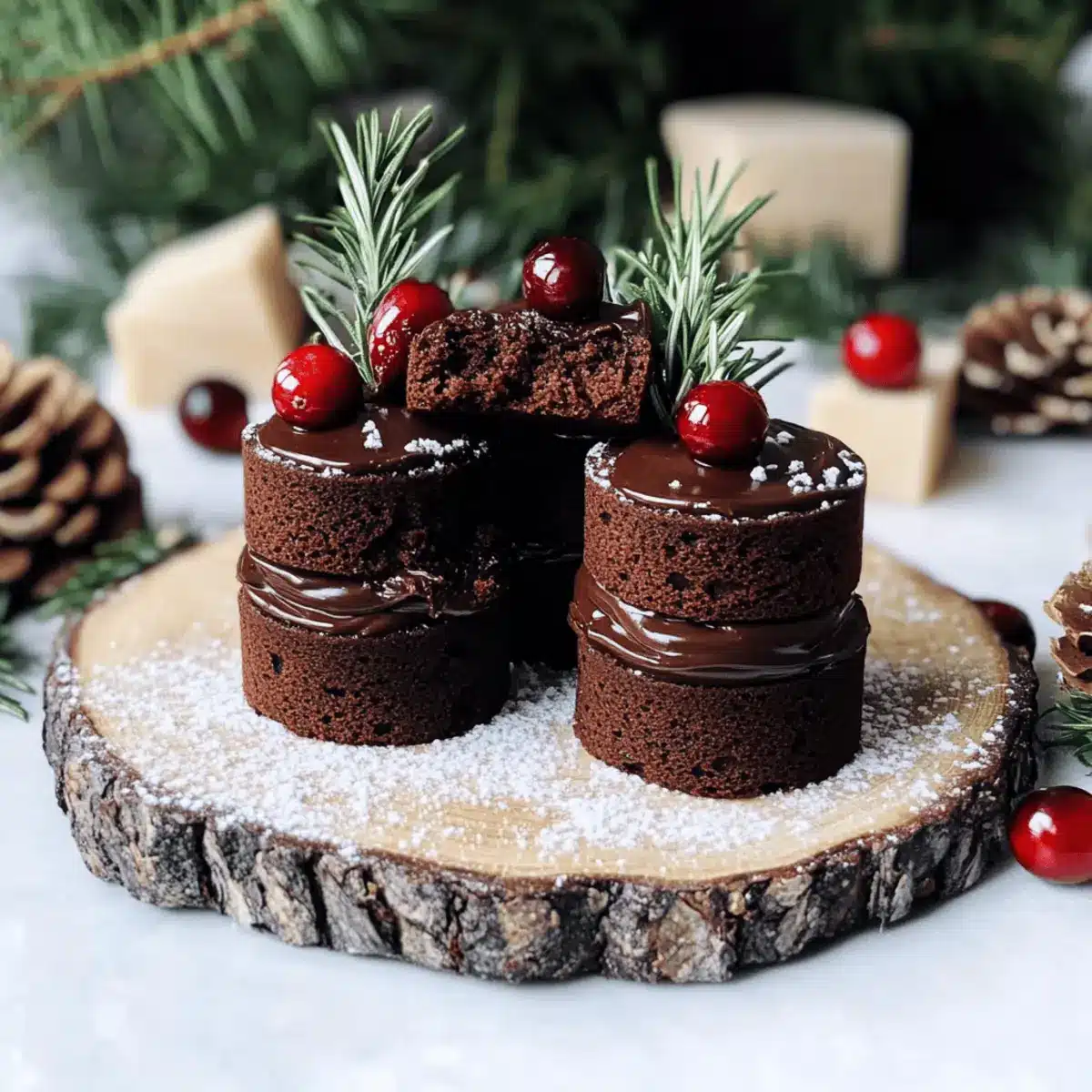 Chocolate Gingerbread Mini Cakes