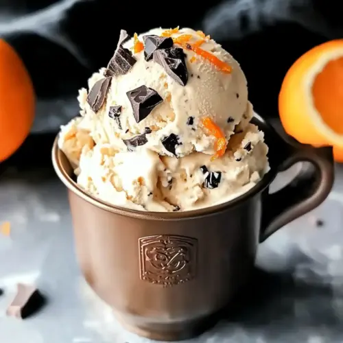 Ice Cream with Chocolate and Orange Bliss