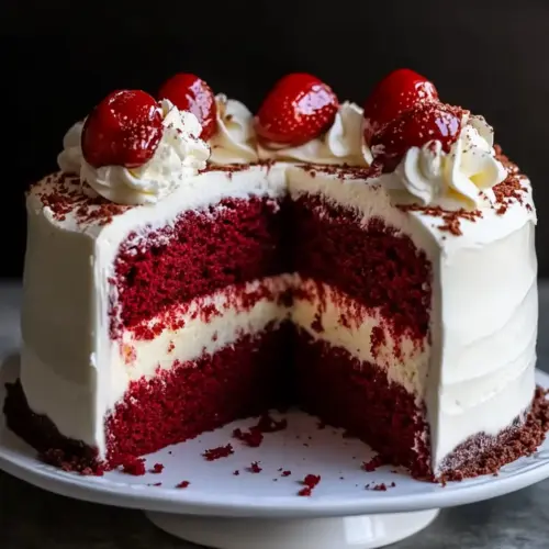 Red Velvet Cheesecake Cake