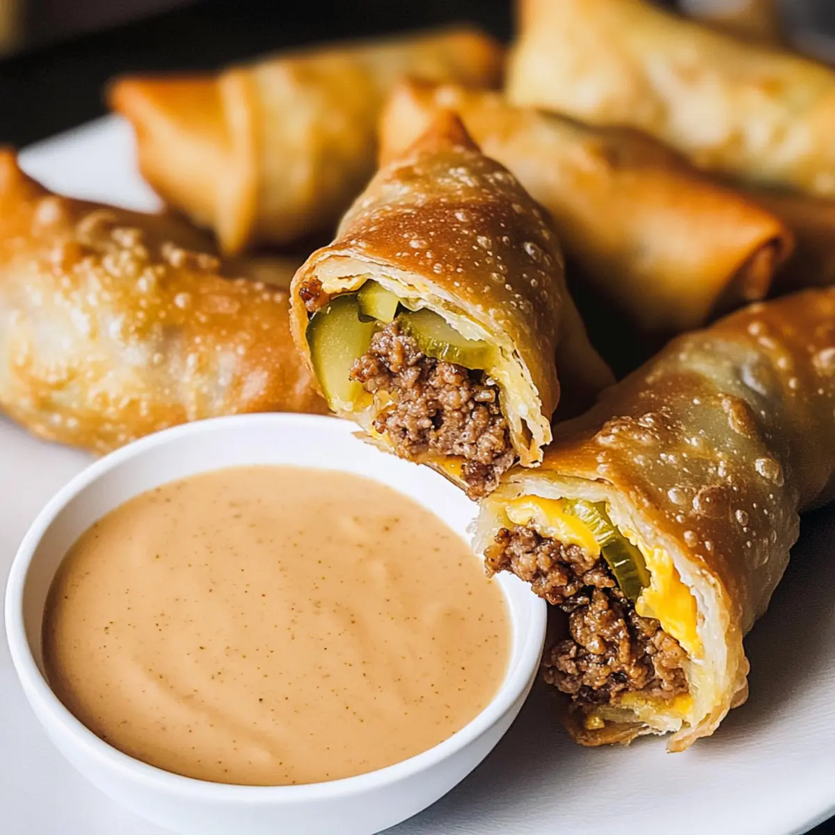 Cheeseburger Egg Roll