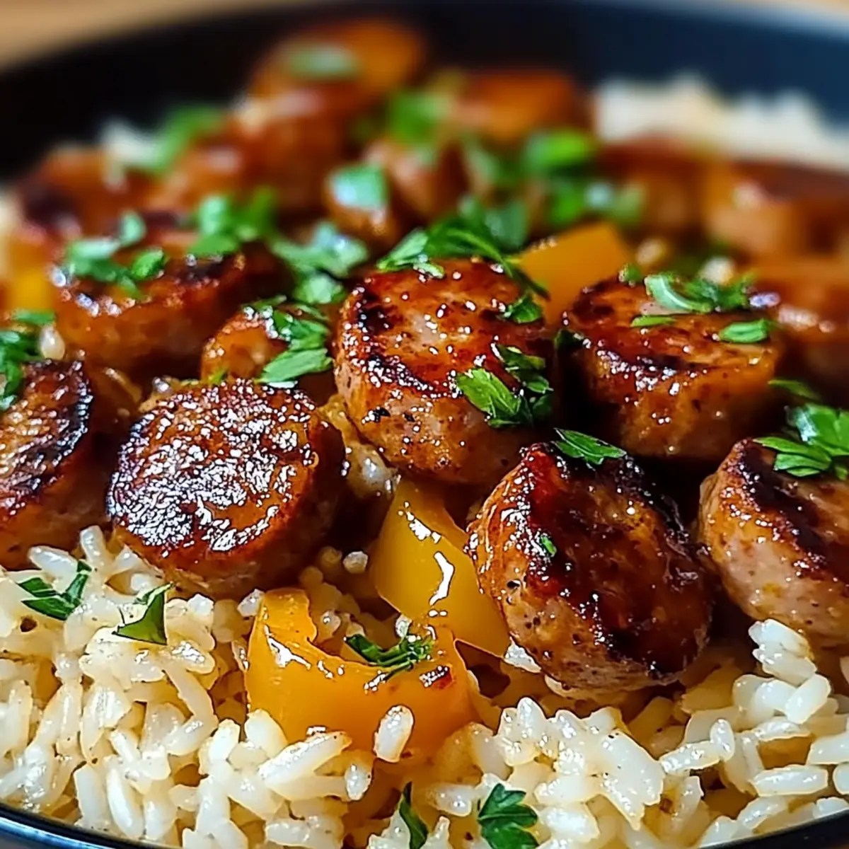Cajun Honey Garlic Sausage Rice