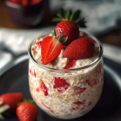 Strawberries and Cream Overnight Oats