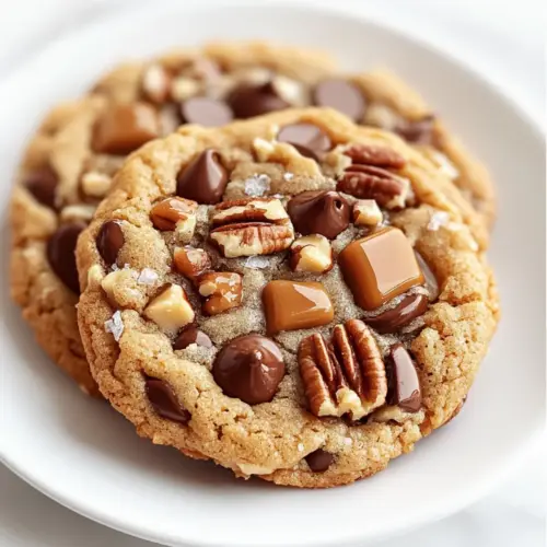 Salted Caramel Pecan Chocolate Chip Cookies