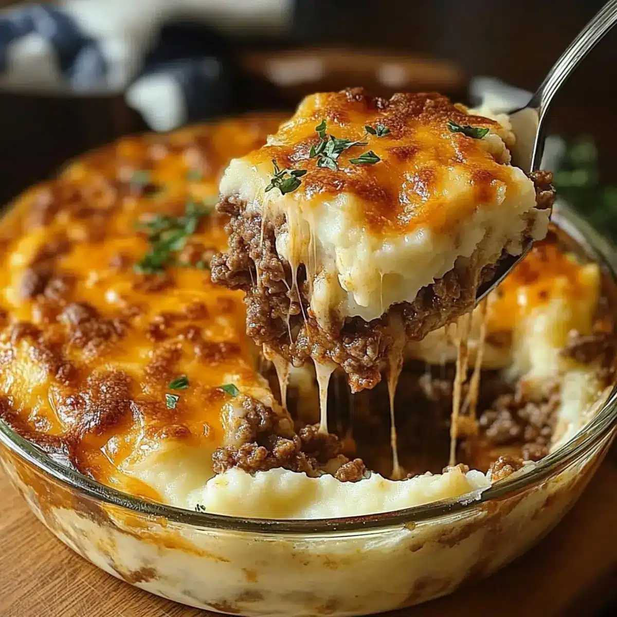 Hamburger and Mashed Potato Casserole