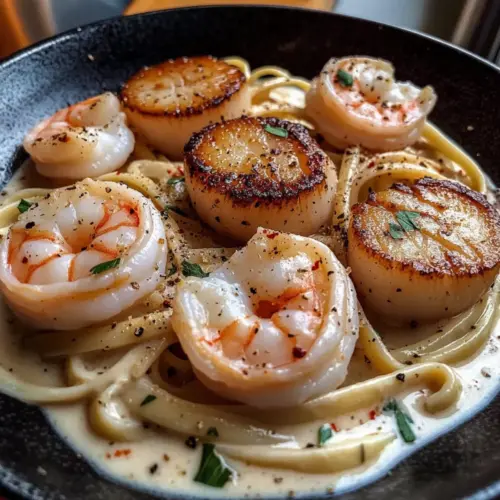 Creamy Shrimp And Scallop Pasta