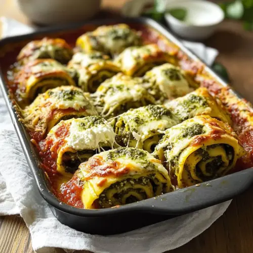 Crispy Lasagna Rolls with Ricotta & Pesto