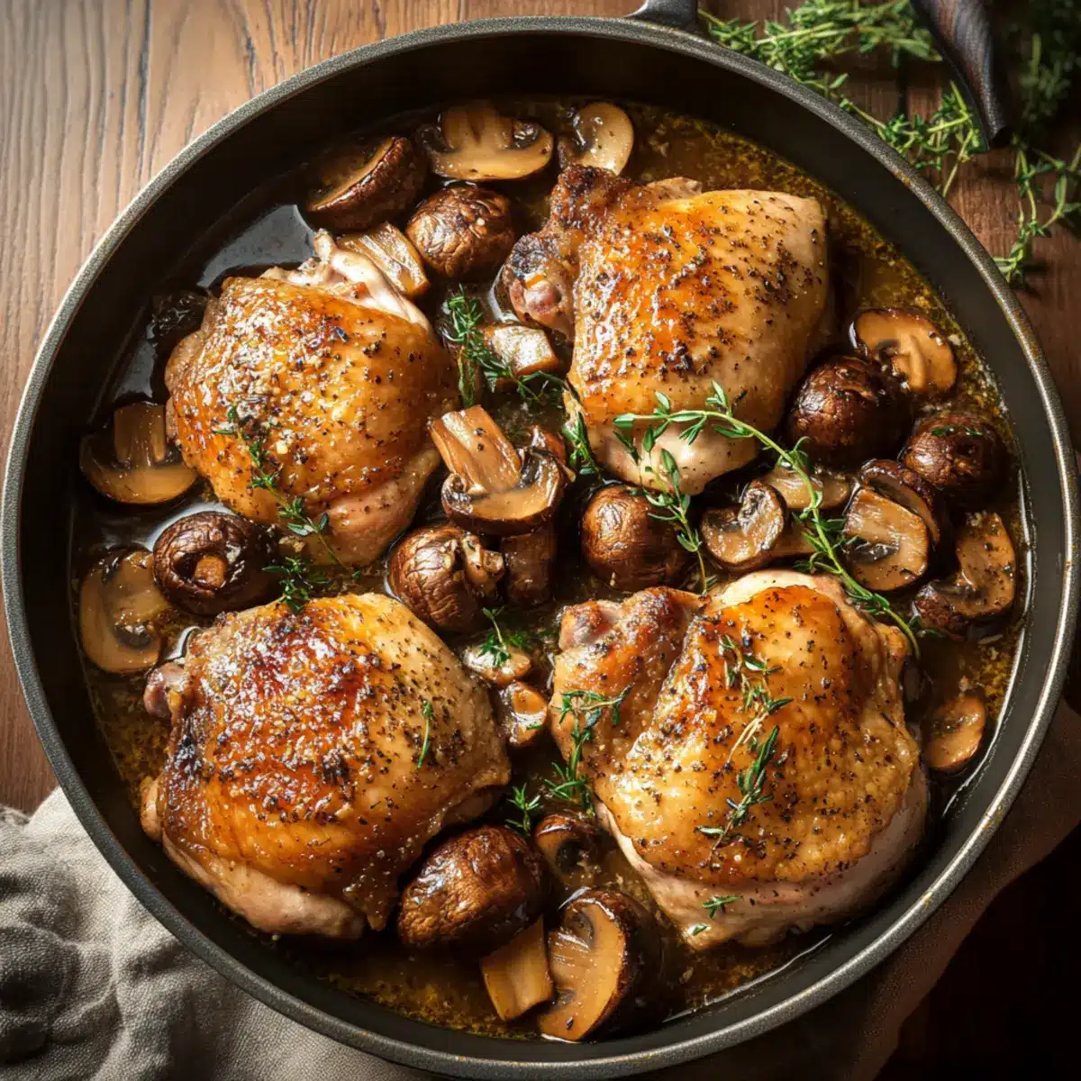 Chicken Thighs with Mushrooms