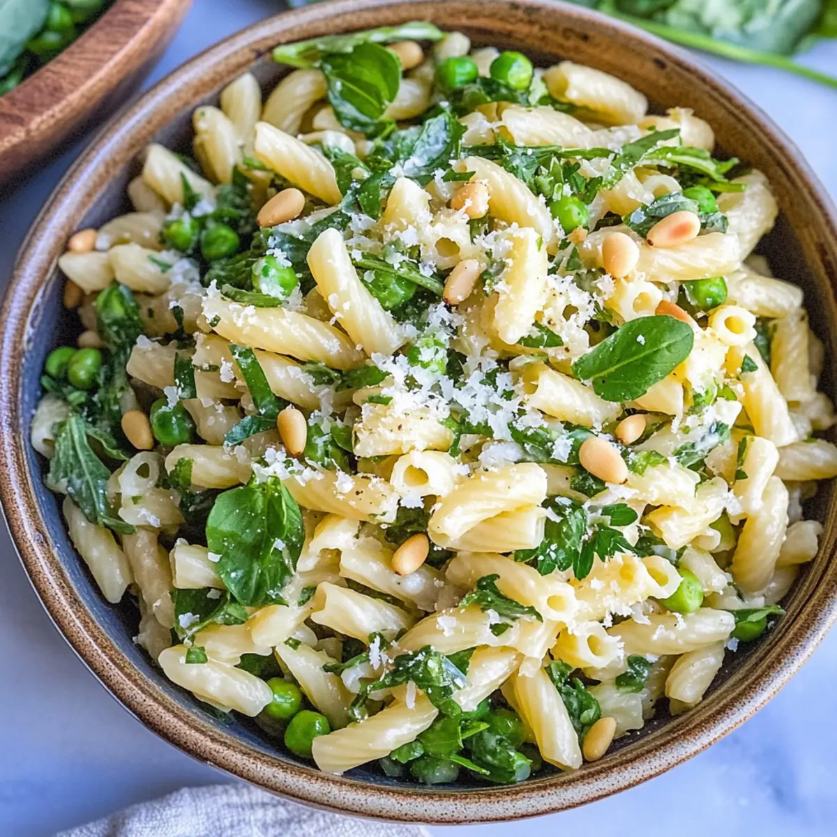 Lemony Parmesan Spring Pasta Salad
