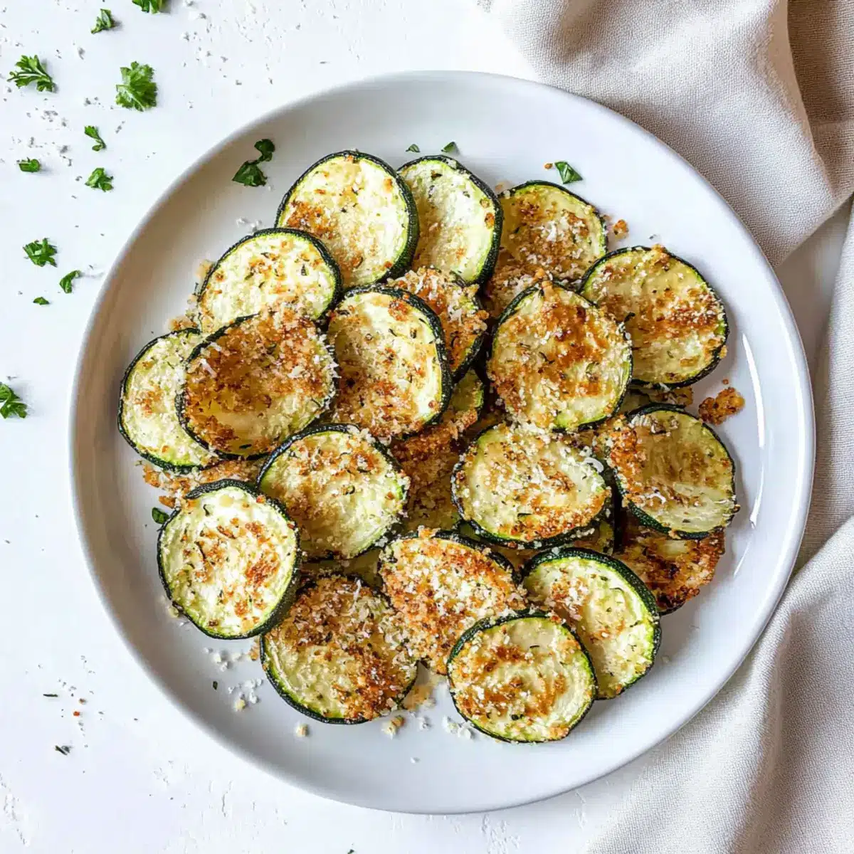 Crispy Baked Zucchini Chips