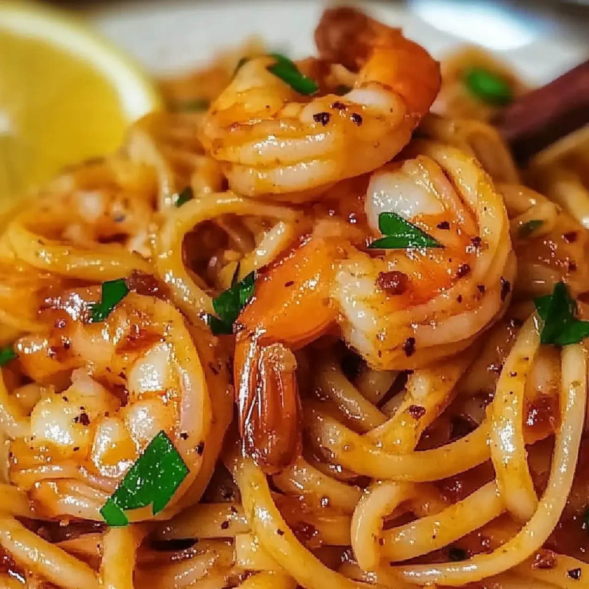 Spicy Garlic Shrimp Noodles