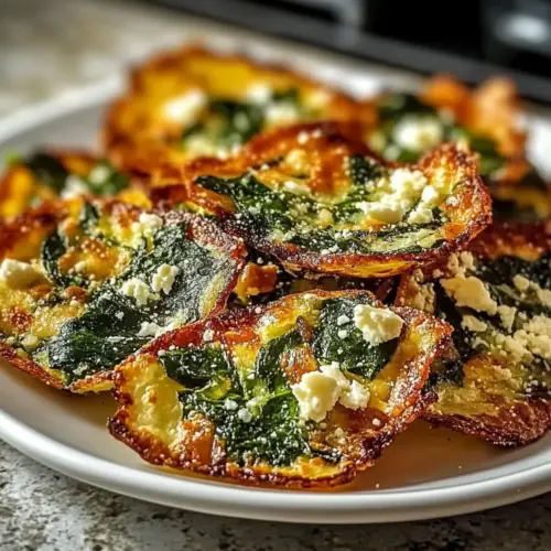 Mediterranean Spinach and Feta Cheese Crisps