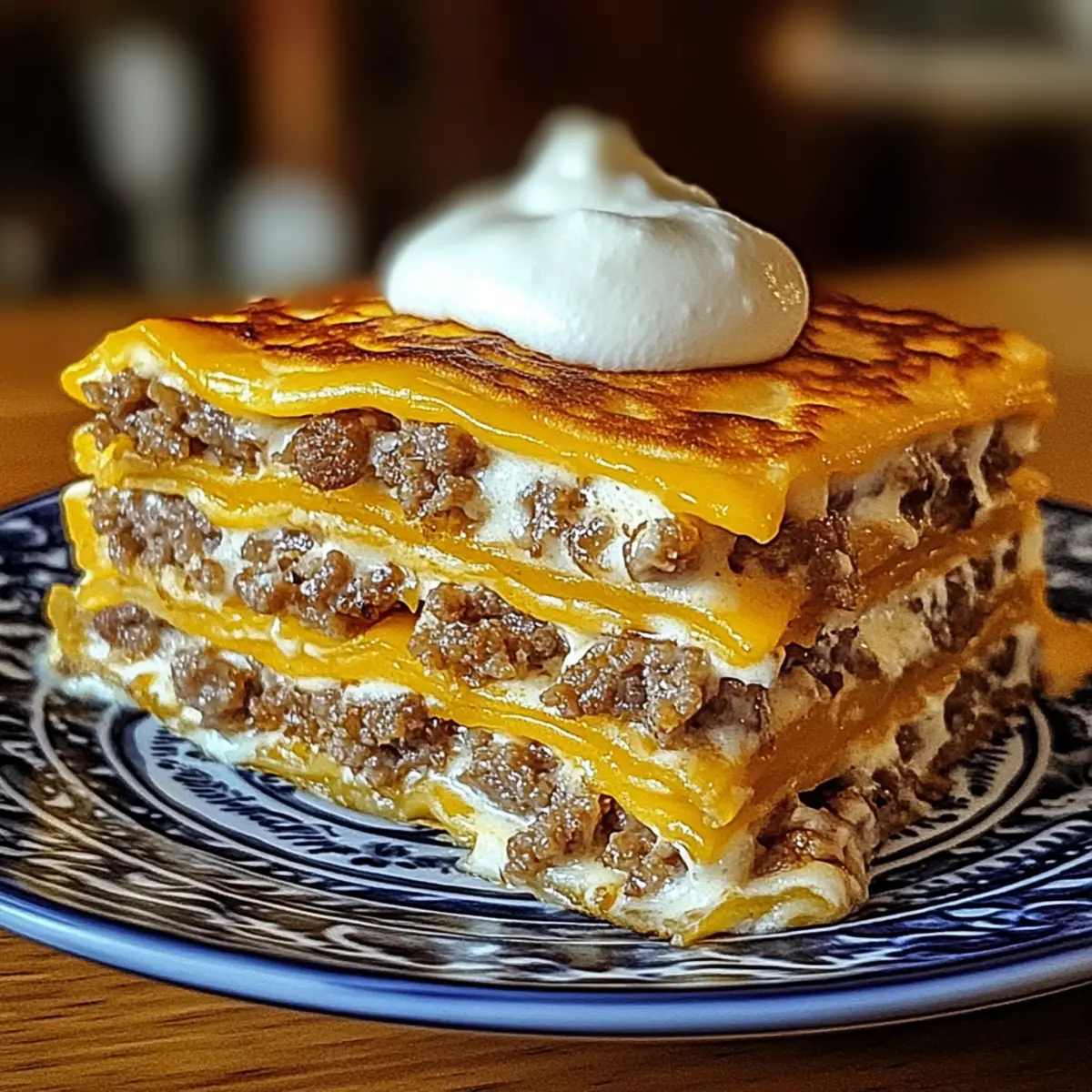 Breakfast Lasagna Pancake