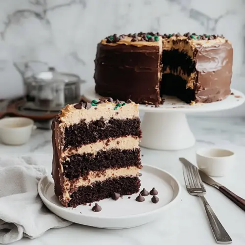 Chocolate Brownie Cookie Dough Cake