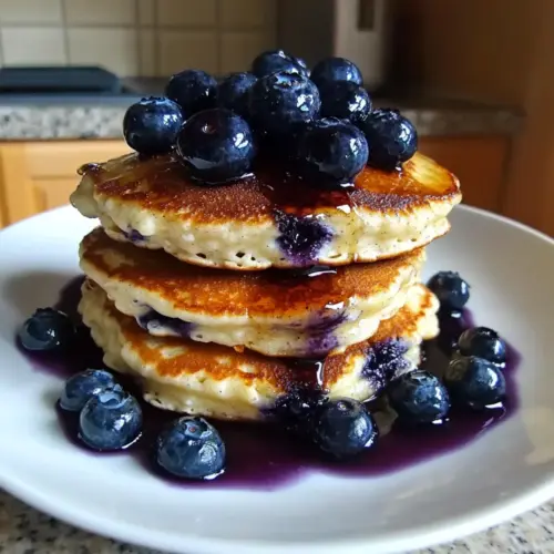 Wild Blueberry Cottage Cheese Pancakes