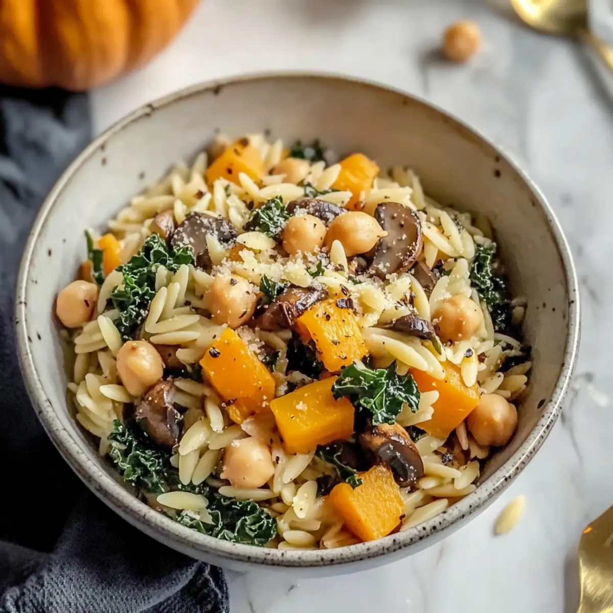 Vegetable Orzo and Chickpeas