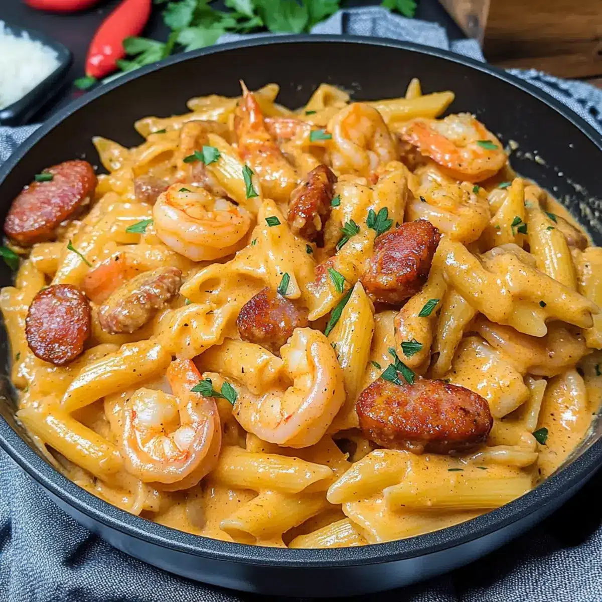 Cajun Shrimp and Sausage Pasta